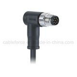 8pin M8 Male Waterproof Connector for Industrial Camera with Right Angled