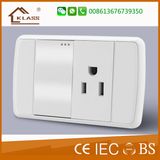 Top Quality White PC 1gang 3pole Wall Switch Socket