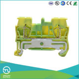 Utl DIN Rail Mounted Terminal Block with Screw Clamp Ground