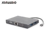 Type C to RJ45 VGA USB3.0 SD Port USB3.1 Pd 3.5mm Converter for Listen HD (9.5027)