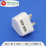 UK Plug Wall Mount Customized Colors 5V 2400mA Phone Charger