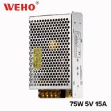 IP20 Single Output 75W 5V 15A Switching Power Supply