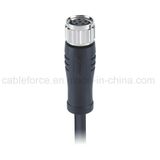 M8 6pin Female Waterproof Connector Straight Molded Cable Connector