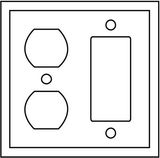 2-Gang 1-Decora 1-Receptacle Device Combination Wallplate