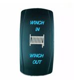 5 Pins Laser Backlit Winch in out Rocker Switch 20A 12V on/off LED Light Blue Red Orange Green Optinal