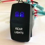 12V-24V Blue and White LED Rear Lights Car Rocker Switch