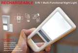 Smart 5 in 1 Multi-Functional Rechargeable LED Night Sensor Light
