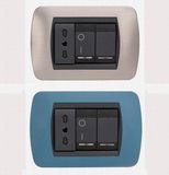 Ee-LV1 Itanlian 3 Module Wall Switch and Socket