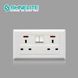 Professional Manufacturer UK Standard 13A Wall Socket with Neon