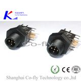 90 Degree 5 Pin Male Flange PCB M12 Molded Adapter Connector