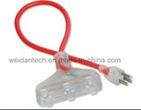 1 Male to 3 Female, NEMA5-15p Us Power Cable with LED Light