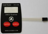 OEM 2 Keys Membrane Switch Panel for Security System, Silk Screen Printing
