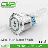 25mm Metal Push Button Switch Power Power Illuminated