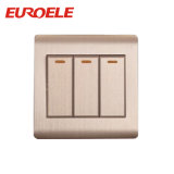 Quality Guarantee Aluminum Plate Gold Color Wall Switch