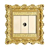 Hot Foged Classic Patterns Brass Wall TV Socket (YXC001 24K)