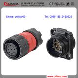 IP67 Water Proof Welding Cable Connector LED Display 9core Pin Connector Liquid-Tight Combination Connector