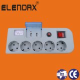 Extension Socket, Surge Protect, Voltage Indicate, Child Protect, Double USB Socket (E2205ES)