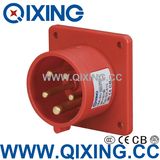 Qixing Industrial Panel Mounted Plug 16A 5p 6h IP44 400V