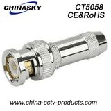 CCTV Male BNC Connector Crimp for 4mm Cable, 3pieces (CT5058)