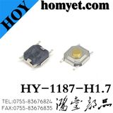 High Quality SMD Tact Switch with 5.2*5.2*1.7mm 4pin (HY-1187-H1.7)
