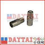 Brass IEC Female to F Female TV Connector