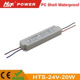 24V 20W PC Shell Waterproof LED Power Supply with Ce/RoHS