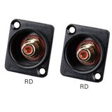 RCA Panel Socket RCA Jack Panel Mount Square Black Color