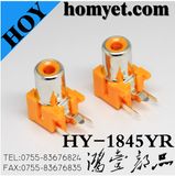 SMT Type RCA Jack with Slivering in Orange (HY-1845YR)