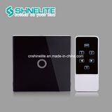 Black Colour Tempered Glass Panel Remote Light Switch