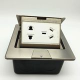 Stainless Steel 120*120mm 250V/10A Pop up Electrical Floor Power Socket