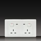 13A 2gang 3 Pole Socket with 2gang Switch (S204DZ2/3K1-13)