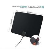 1080P Digtial HDTV Flat TV Antenna 50 Miles Range High Gain Amplifer