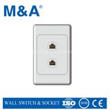 Mas Series Australian Standard Tel Socket with 2 G (MAS325-V)