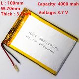 3570100pl 4000mAh 3.7 V Lithium Polymer Battery