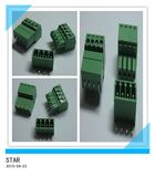 3.5mm Angle 4 Pin/Way Green Pluggable Type Screw Terminal Block Connector