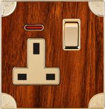 British Standard 13A Square-Pinned Switched Socket with Neon (N6)