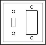 2-Gang 1-Toggle 1-Decora Device Combination Wallplate, UL