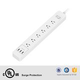Great Quality UL cUL 6 Port AC Outlet Power Strip with 3 5V 2.4A USB Output