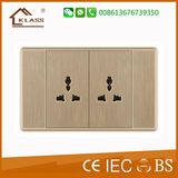 Double Mf 3pin Universal Electrical Wall Switch Socket