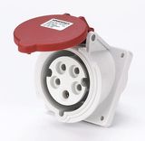 32A 3P+PE IP44 Panel mounted socket(Angle) (MN3541)