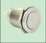 Hbs1gqp-11/S 19mm Momentary Flat Round Waterproof Metal Push Button Switch
