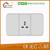 White PC Series Mf/Socket Wall Socket