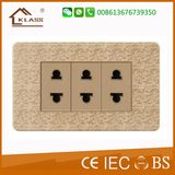 Bottom Price 3 Universal Triple Receptacle Wall Socket