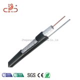 RG6 Coaxial Cable with Messenger Steel Wire Self Supporting