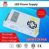 200W 12V 16A SINGLE OUTPUT LED SWITCHING POWER SUPPLY