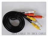 Audio Video Cable, 3RCA Cable to 3RCA Cable, AV Cable