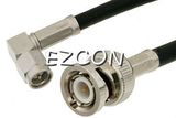 SMA Male Right Angle to BNC Male Cable