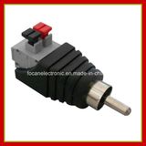 CCTV RCA Male Solderless Pressed Connector with Screwless Terminals