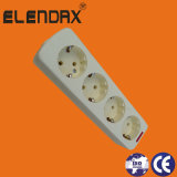 European Style 4 Way Extension Power Socket with Earth (E5004E)
