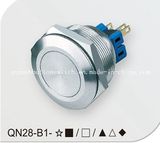 28mm Spdt Latching Metal Push Button Switch